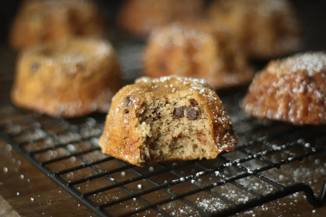 Chocolate Chip Espresso Banana Bread Muffins