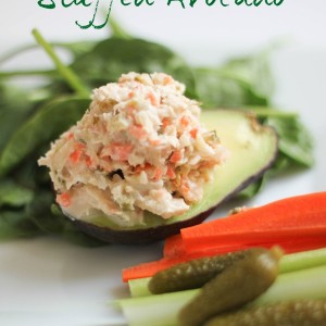 healthy tuna salad stuffed avocado