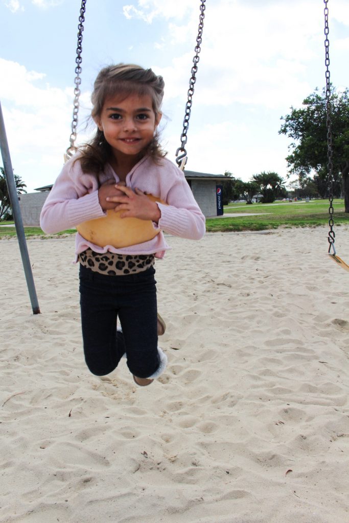 Liv on a swing