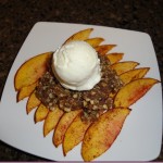 raw peach cobbler