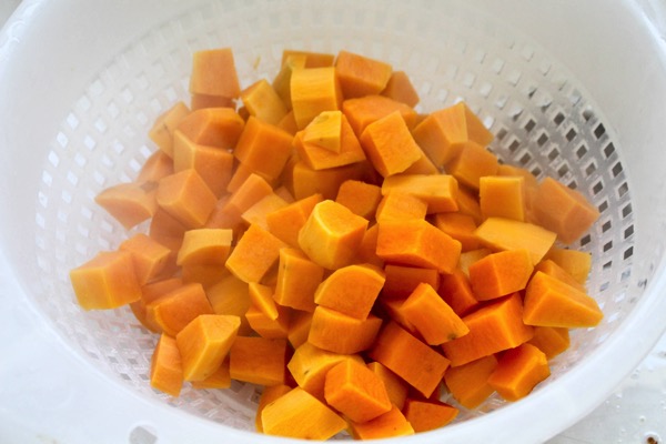 diced sweet potato 