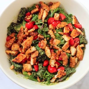 tempeh bacon salad with kale