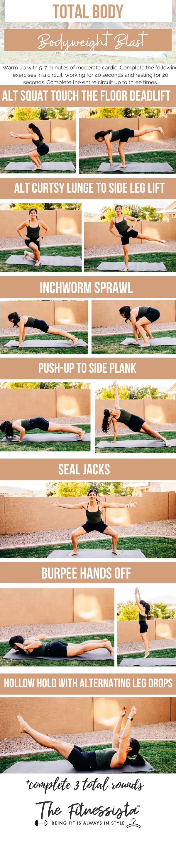 Total Body Bodyweight Blast exercises